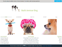 Tablet Screenshot of barkavedog.com